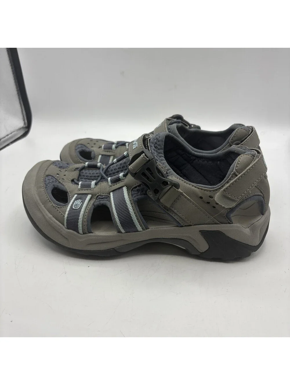 Teva Omnium 2 Women 8  Leather Sandals Brown Turkish Coffee Hiking Water